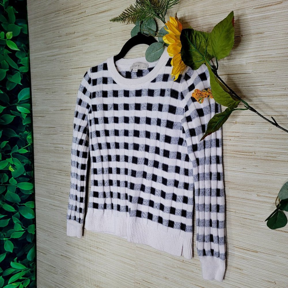 LOFT, Blue and White, xs petite